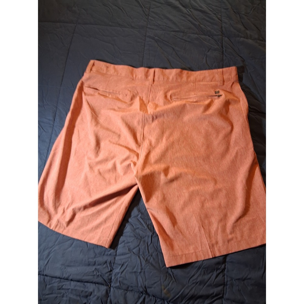 Burnside Mens Hybrid Shorts Coral Pink‎ Heathered Quick Dry Casual Size 40 - Picture 5 of 6